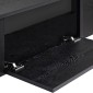 Έπιπλο τηλεόρασης Luxe Megapap χρώμα black wood 180x30x50εκ.