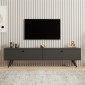 Έπιπλο τηλεόρασης Paris Megapap χρώμα ανθρακί 160x25x35εκ.