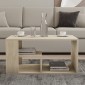 Τραπεζάκι σαλονιού Rodom Megapap χρώμα travertine 80x50x40εκ.