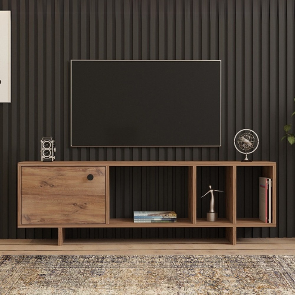Έπιπλο τηλεόρασης Folsom Megapap χρώμα atlantic pine 140x29,9x45εκ.