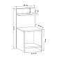 Κομοδίνο Ulman Megapap χρώμα λευκό 35x37x72εκ.