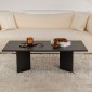 Τραπεζάκι σαλονιού Sabin Megapap χρώμα black wood 119x60x40εκ.