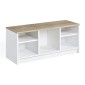 Παπουτσοθήκη London Megapap χρώμα λευκό - sapphire oak 100x35x40εκ.