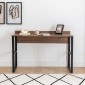 Γραφείο εργασίας Rana Megapap χρώμα καρυδί - μαύρο 120x60x78,8εκ.