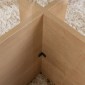 Τραπεζάκι σαλονιού Vetrino Megapap γυάλινο χρώμα honey oak 105x65x40εκ.