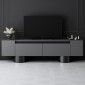 Έπιπλο τηλεόρασης Haven Megapap χρώμα ανθρακί 180x30x50εκ.