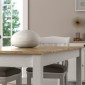 Τραπέζι Fira Megapap χρώμα λευκό - φυσικό οξιάς 180x90x78εκ.