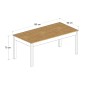 Τραπέζι Fira Megapap χρώμα λευκό - φυσικό οξιάς 180x90x78εκ.