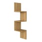 Ραφιέρα τοίχου γωνιακή Zikzak Megapap χρώμα sapphire oak 25x25x105,4εκ.