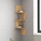 Ραφιέρα τοίχου γωνιακή Zikzak Megapap χρώμα sapphire oak 25x25x105,4εκ.