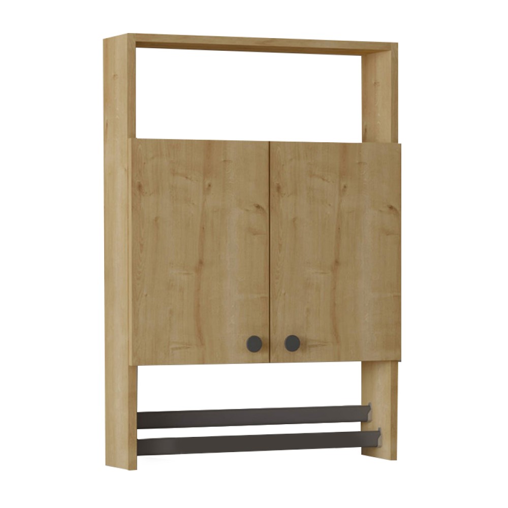Ντουλάπι μπάνιου επιτοίχιο Ela Megapap χρώμα sapphire oak 60x15x87εκ.
