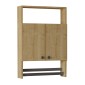 Ντουλάπι μπάνιου επιτοίχιο Ela Megapap χρώμα sapphire oak 60x15x87εκ.