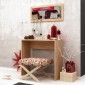 Κονσόλα με καθρέπτη Cosenza Megapap χρώμα oak 80x30x82εκ.