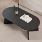 Τραπεζάκι σαλονιού Melina Megapap χρώμα black wood 120x60x40εκ.