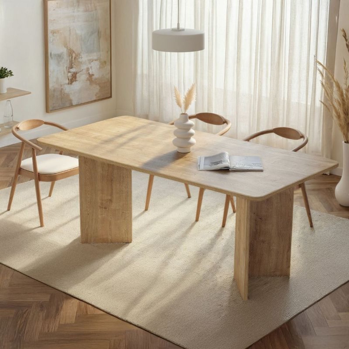 Τραπέζι Linza Megapap χρώμα honey oak 180x90x75εκ.