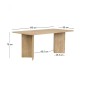 Τραπέζι Linza Megapap χρώμα honey oak 180x90x75εκ.