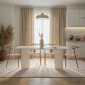 Τραπέζι Linza Megapap χρώμα λευκό 180x90x75εκ.