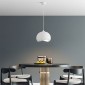 Φωτιστικό οροφής Yontu Megapap E27 fiberglass μονόφωτο χρώμα λευκό 34x29x120εκ.