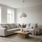 Φωτιστικό οροφής Lora Megapap E27 fiberglass μονόφωτο χρώμα λευκό 32x28x120εκ.