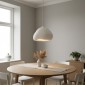 Φωτιστικό οροφής Lora Megapap E27 fiberglass μονόφωτο χρώμα λευκό 32x28x120εκ.