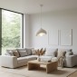Φωτιστικό οροφής Luna Megapap E27 fiberglass μονόφωτο χρώμα λευκό 30x21x120εκ.