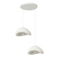 Φωτιστικό οροφής Luna Megapap E27 fiberglass δίφωτο χρώμα λευκό Ø74x115εκ.