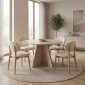 Τραπέζι Virela Megapap χρώμα travertine Ø120x75εκ.
