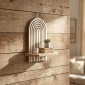 Ραφιέρα τοίχου Artwill Megapap Mdf χρώμα λευκό - oak 26x13x35εκ.