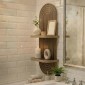 Ραφιέρα τοίχου Artwill Megapap Mdf χρώμα wenge 26x13x70εκ.