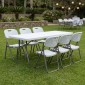 Τραπέζι catering - συνεδρίου Capri Megapap πτυσσόμενο - μονοκόμματη επιφάνεια χρώμα λευκό του πάγου 183x76x74εκ.