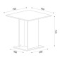 Σετ τραπεζαρία 5τμχ Allos - Nova Megapap χρώμα sapphire oak - λευκό 75x75x77εκ.