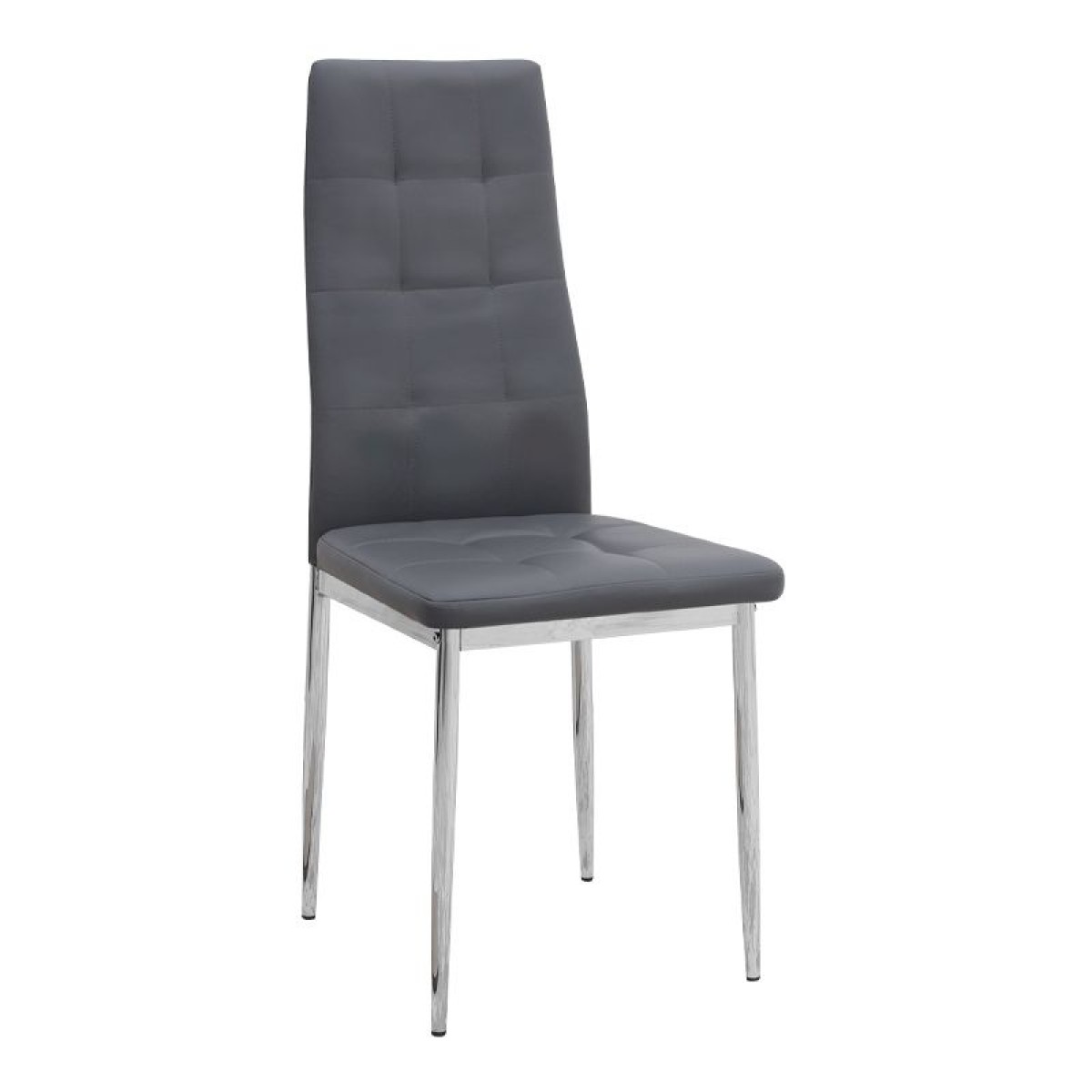 Σετ τραπεζαρία 5τμχ Allos - Rosa Megapap χρώμα sapphire oak - γκρι/χρωμίου πόδι 75x75x77εκ.