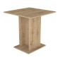 Σετ τραπεζαρία 5τμχ Allos - Rosa Megapap χρώμα sapphire oak - γκρι/χρωμίου πόδι 75x75x77εκ.