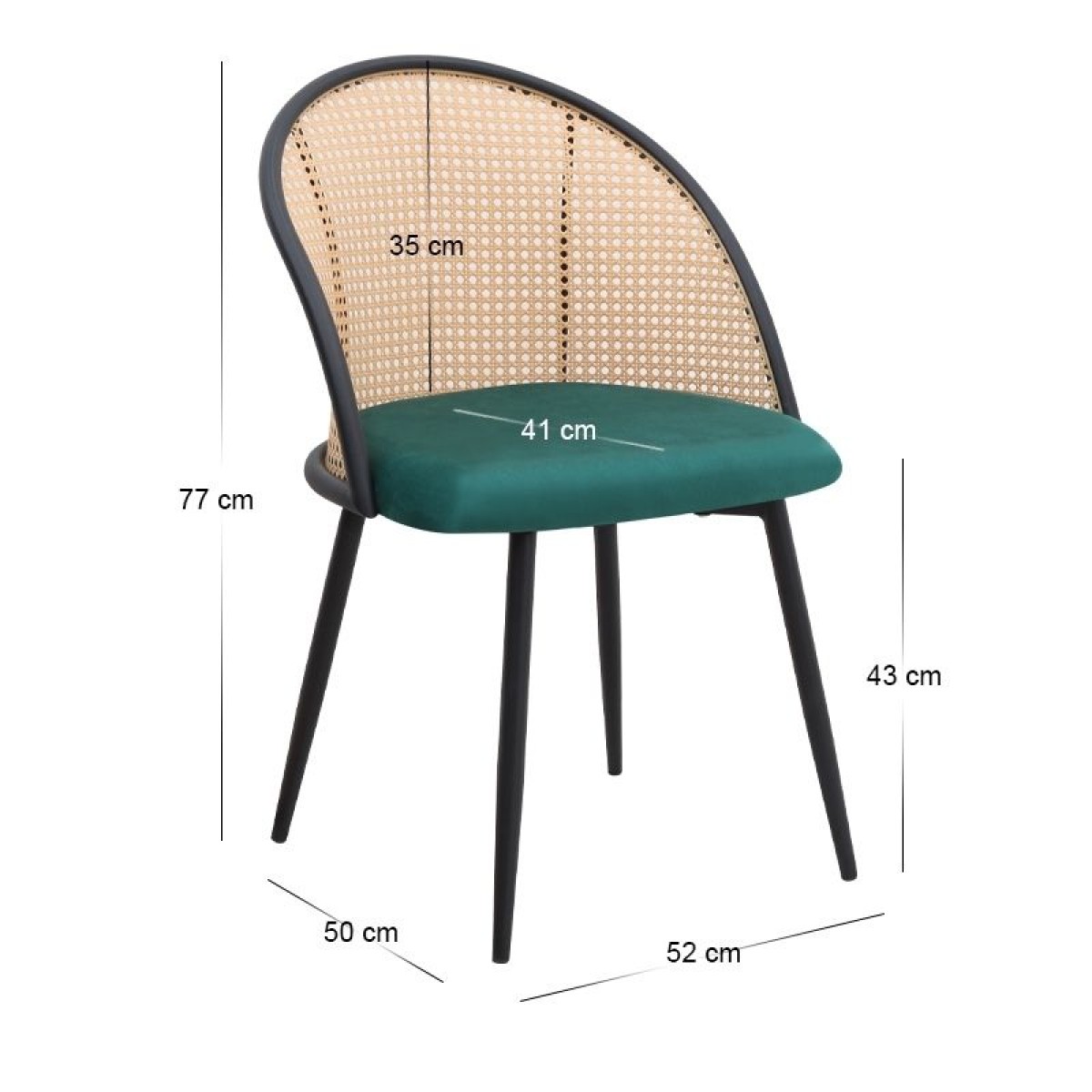 Σετ τραπεζαρία 5τμχ Allos - Jacob Megapap χρώμα sapphire oak - κυπαρισσί 75x75x77εκ.