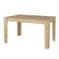 Σετ τραπεζαρία 5τμχ Darlen - Nova Megapap χρώμα sapphire oak - μαύρο 125x72x74εκ.
