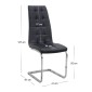 Σετ τραπεζαρία 5τμχ Darlen - Vela Megapap χρώμα sapphire oak - μαύρο 125x72x74εκ.