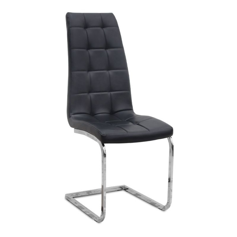 Σετ τραπεζαρία 5τμχ Darlen - Vela Megapap χρώμα λευκό - μαύρο 125x72x74εκ.