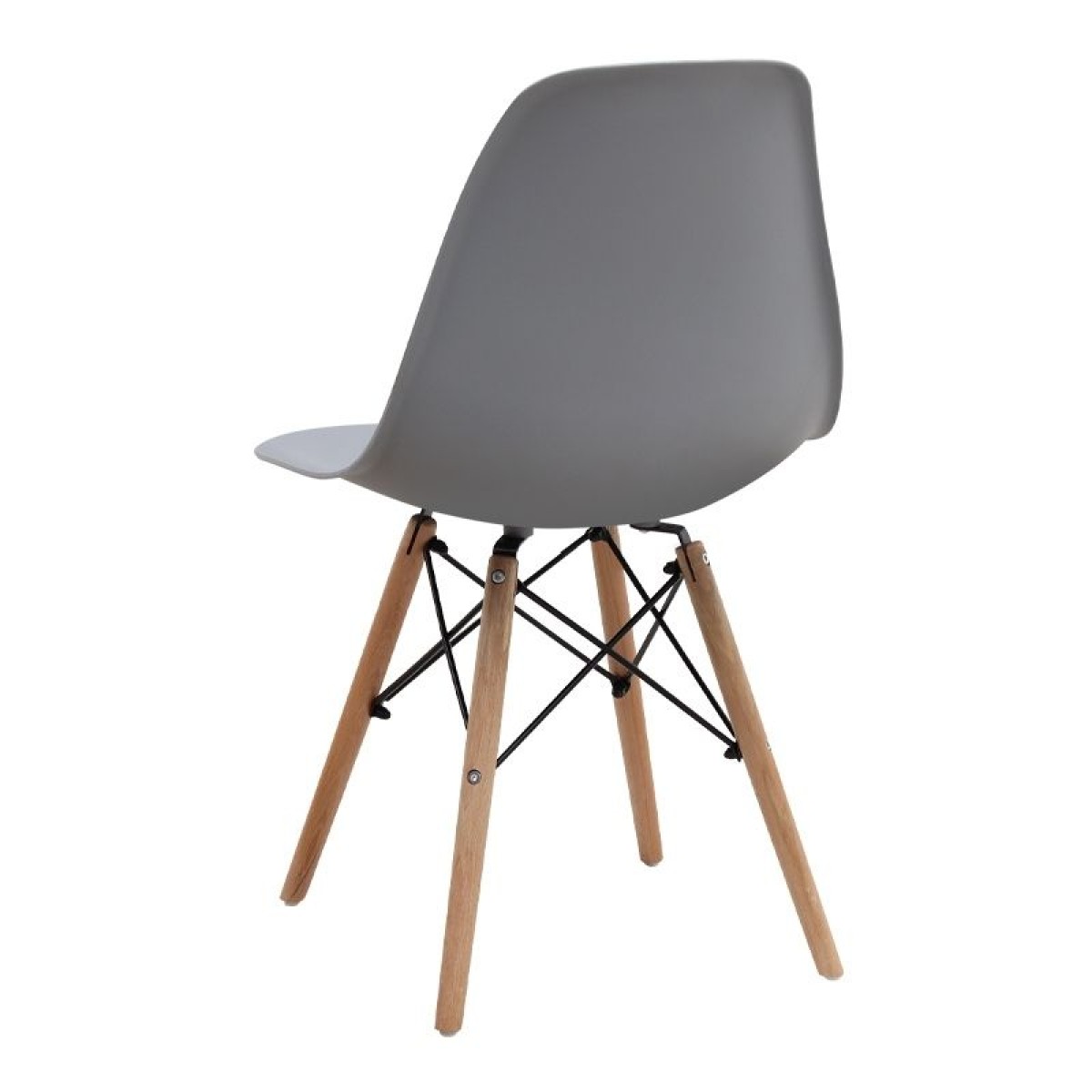 Σετ τραπεζαρία 5τμχ Darlen - Nova Megapap χρώμα sencron black - γκρι 125x72x74εκ.