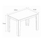 Σετ τραπεζαρία 5τμχ Darlen - Viva Megapap χρώμα sencron black - λευκό/φυσικό πόδι 125x72x74εκ.