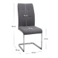 Σετ τραπεζαρία 5τμχ Darlen - Laura Megapap χρώμα sencron black - γκρι 125x72x74εκ.