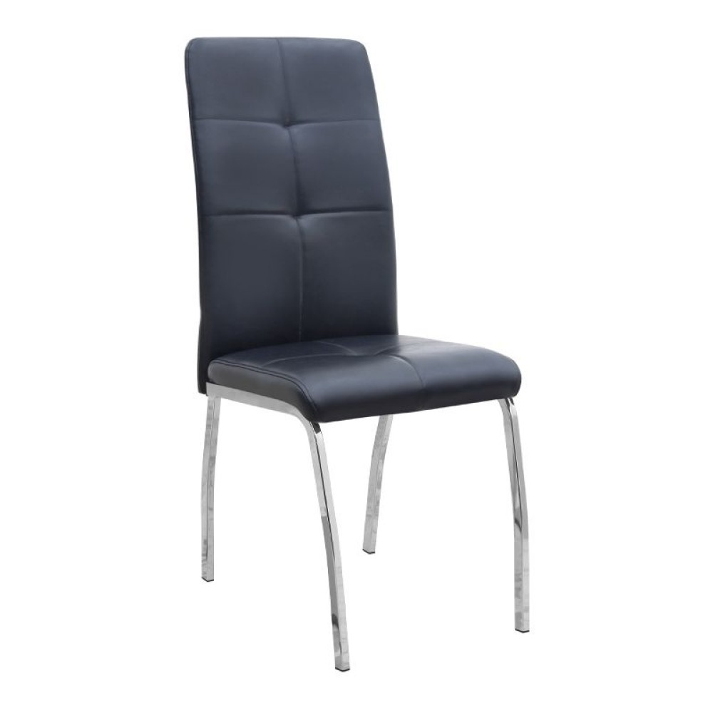 Σετ τραπεζαρία 5τμχ Darlen - Alma Megapap χρώμα sencron black - μαύρο 125x72x74εκ.