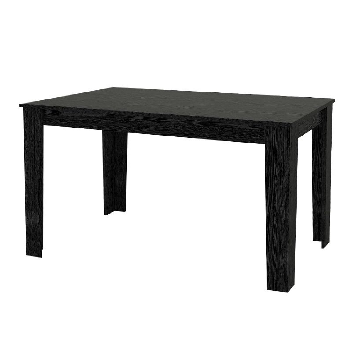 Σετ τραπεζαρία 5τμχ Darlen - Alma Megapap χρώμα sencron black - μαύρο 125x72x74εκ.