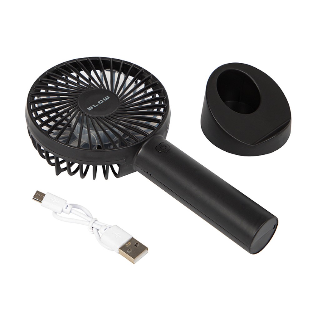 Φορητός ανεμιστήρας USB με επαναφορτιζόμενη μπαταρία μαύρος BLOW