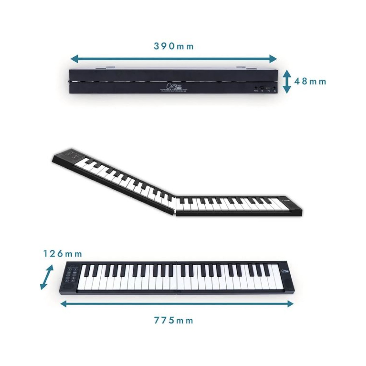 CARRY-ON Folding Piano 49 Touch Black Αρμόνιο/Keyboard