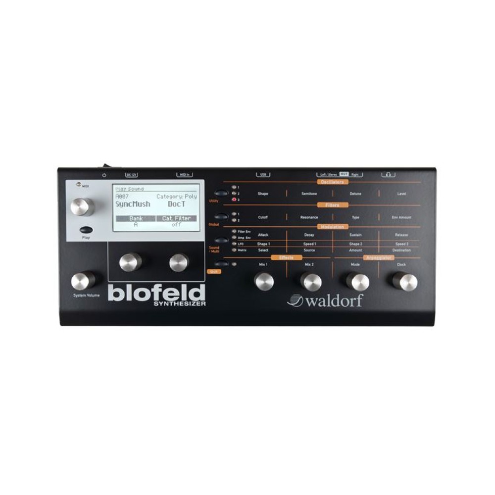 WALDORF Blofeld Virtual Analog Synthesizer Μαύρο