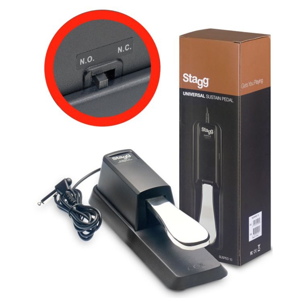 STAGG SUSPED 10 Sustain Pedal με Καλώδιο & Διακόπτη Πολικότητας