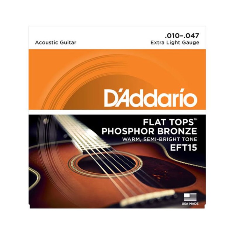 D'Addario EFT-15 Χορδές Ακουστικής Flat X-Lite