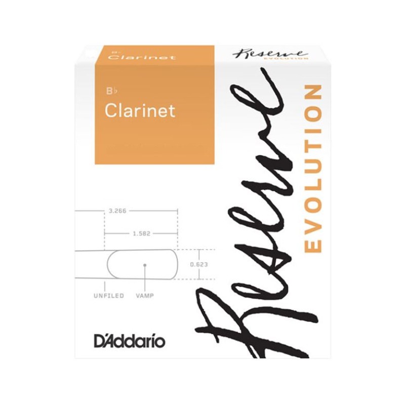 D'Addario Reserve Evolution Καλάμι Κλαρίνου Βb No.2 1/2 (1 τεμάχιο)