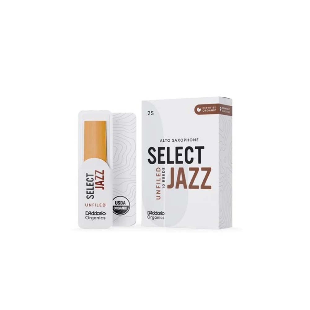 D'Addario Woodwinds Organic Select Jazz Unfiled Soft Kαλάμι Άλτο Σαξοφώνου No. 2 (1 τεμ.)