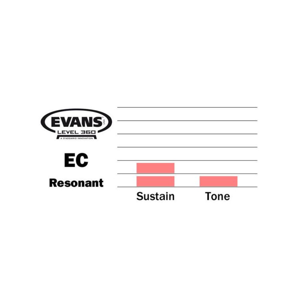 EVANS TT13ECR EC Resonant Δέρμα Τομ 13'' (Clear)